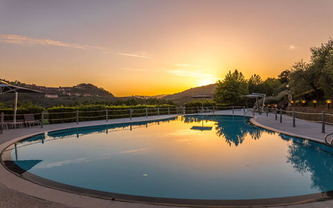 Villa Alfresco: Swimming Pool, Resort, Dusk, Reflection, Resort Town, Evening, Thermae, Sunrise