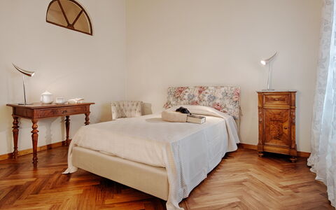Tenuta Cambiano: Bedroom, Furniture, Bed, Room, Floor, Property, Wood Flooring, Interior Design, Bed Frame, Wall