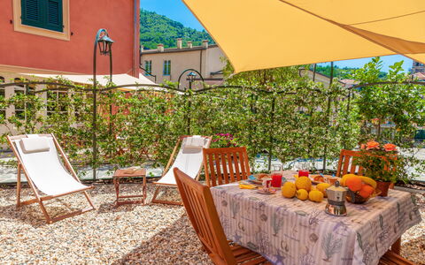Portovecchio Apartments - Levanto: Property, Real Estate, House, Building, Room, Yellow, Vacation, Estate, Resort, Home
