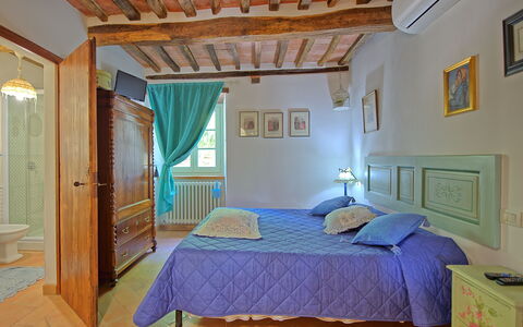 Casale San Martino: Bedroom, Bed, Room, Furniture, Property, Bed Sheet, Bed Frame, Building, Interior Design, Wall