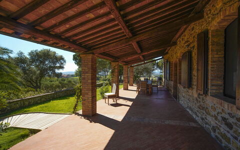 Campo Valerio: Plant, Property, Shade, Porch, Wood, Tree, Real Estate, Landscape, Leisure, Beam