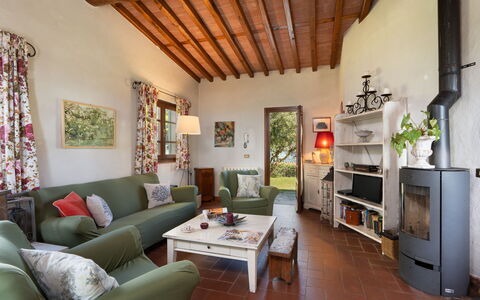 Villa Elisa: Furniture, Interior Design, Wall, Flooring, Couch, Chair, Living Room, Wood, Table, Room