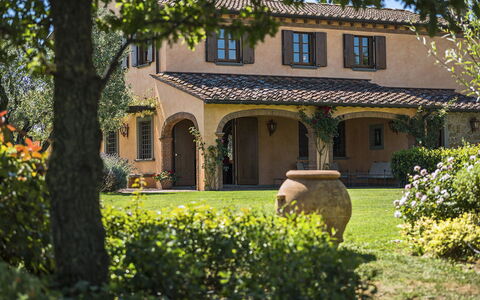 Villa Di Corazzano: Plant, Building, Window, Leaf, Tree, Door, House, Vegetation, Residential Area, Cottage