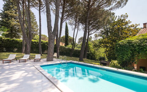Villa Del Mugello: Water, Plant, Property, Swimming Pool, Azure, Tree, Sky, Shade, Grass, Body Of Water