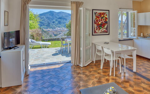 Marlà - Levanto: Table, Property, Furniture, Azure, Wood, Plant, Interior Design, Living Room, Flooring, Floor