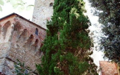 Tower: Building, Property, Window, Plant, Sky, Tree, Facade, Landmark, House, Grass