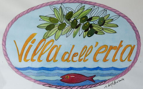 Villa Dell'erta - Levanto, Montale: Rectangle, Font, Dishware, Plant, Illustration, Tree, Logo