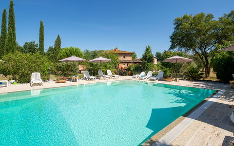 Villa Lorenzana: Water, Sky, Plant, Property, Swimming Pool, Azure, Tree, Outdoor Furniture, Aqua, Leisure