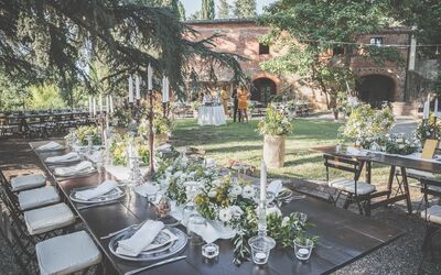 Castelletto Weddings And Events: Plant, Table, Property, Furniture, Tableware, Botany, Chair, Tree, Building, Lighting