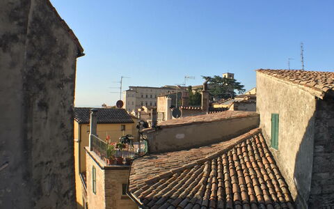 La Terrazza Di Todi: Sky, Building, Window, House, Roof, Landscape, Facade, City, Tints And Shades, Medieval Architecture
