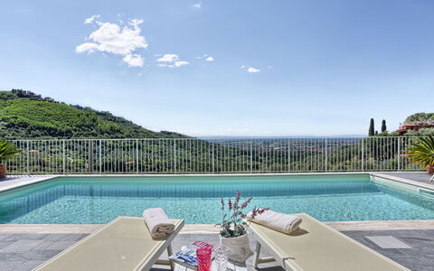 Villa Maona: Water, Sky, Property, Plant, Cloud, Swimming Pool, Azure, Outdoor Furniture, Architecture, Sunlounger
