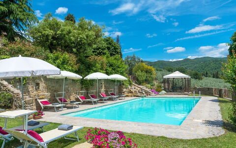 Villa Taragnano: Water, Plant, Cloud, Sky, Property, Swimming Pool, Blue, Nature, Tree, Umbrella