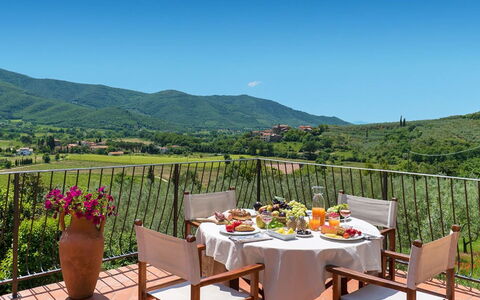 Villa Taragnano: Sky, Table, Plant, Furniture, Property, Mountain, Tableware, Flower, Chair, Nature