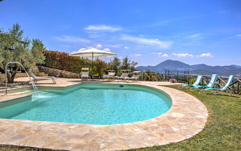 Villa Montone: Water, Cloud, Sky, Water Resources, Swimming Pool, Azure, Natural Landscape, Tree, Body Of Water, Outdoor Furniture