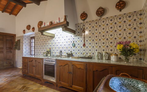 Villa Di Gaiole: Cabinetry, Countertop, Property, Furniture, Sink, Tap, Building, Bathroom Cabinet, Kitchen, Wood