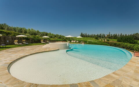 Sole Del Chianti: Water, Sky, Swimming Pool, Plant, Azure, Tree, Leisure, Composite Material, Landscape, Shade