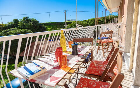 Apartment Fernanda - Levanto: Sky, Table, Property, Furniture, Chair, Tree, Outdoor Furniture, Wood, Outdoor Table, Leisure