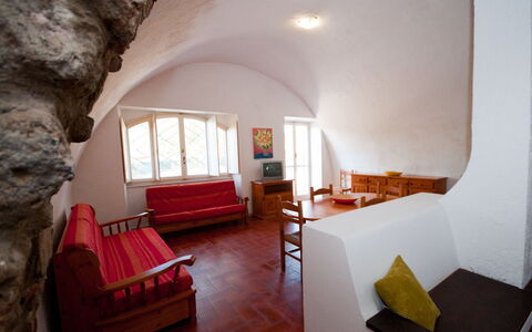 Holiday Home Giannella: Furniture, Window, Couch, Table, Building, Wood, Comfort, Lighting, Interior Design, Floor