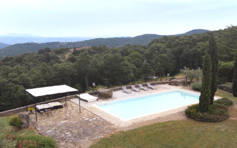 Villa San Leo: Water, Sky, Plant, Tree, Cloud, Natural Landscape, Swimming Pool, Land Lot, Grass, Mountain