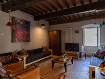 Living room and dining room