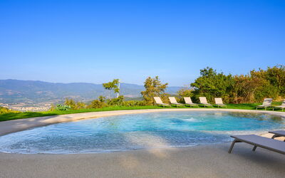 Villa Campestri: Water, Sky, Plant, Natural Landscape, Swimming Pool, Tree, Outdoor Furniture, Leisure, Landscape, Grass