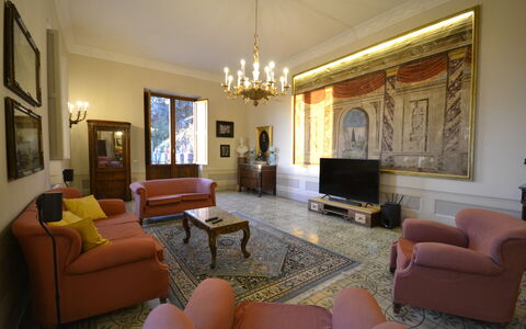 Villa Torreone: Picture Frame, Furniture, Property, Interior Design, Comfort, Architecture, Flooring, Living Room, Floor, Wood