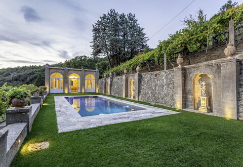 Villa Torreone: Sky, Plant, Water, Cloud, Tree, Swimming Pool, Grass, Building, Leisure, Landscape