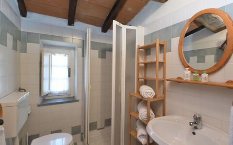 Villa Antelminelli: Mirror, Plumbing Fixture, Tap, Sink, Property, Bathroom Sink, Building, Bathroom, Window, Interior Design