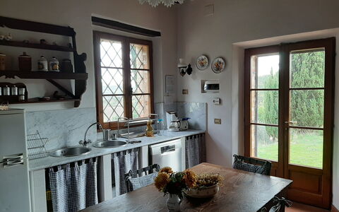 Casa Banditello: Property, Table, Furniture, Cabinetry, Window, Countertop, White, Picture Frame, Wood, Interior Design