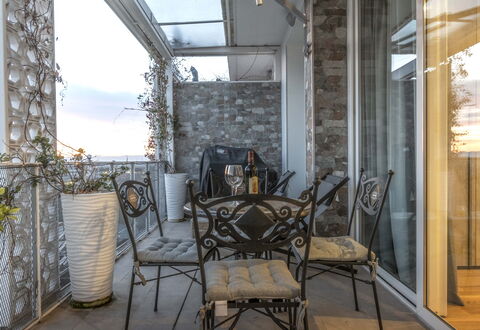 Florence Suite Apartment: Property, Furniture, Chair, Interior Design, Wood, Building, Plant, House, Sky, Table