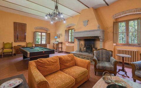 Belvedere - Falceto, Ambra, Toscana: Furniture, Couch, Property, Table, Wood, Interior Design, Window, Lighting, Living Room, Building