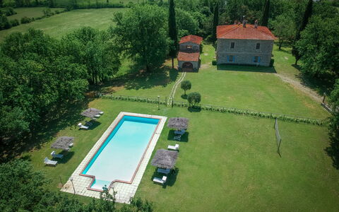 Belvedere - Falceto, Ambra, Toscana: Plant, Property, Building, Tree, Land Lot, Urban Design, Biome, Grass, Leisure, Landscape