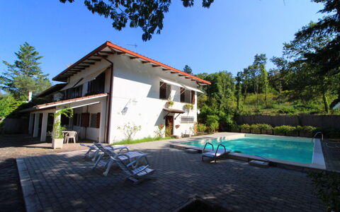 Pupa House: Plant, Sky, Window, Building, Tree, Shade, Swimming Pool, Grass, Cottage, Outdoor Furniture