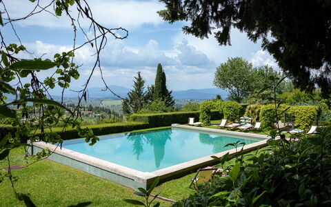 Castello Di Quarate: Water, Sky, Plant, Cloud, Property, Swimming Pool, Nature, Tree, Natural Landscape, Leisure