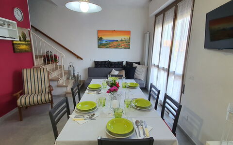 La Butterfly: Table, Furniture, Picture Frame, Tableware, Green, Chair, Interior Design, Floor, Flooring, Living Room