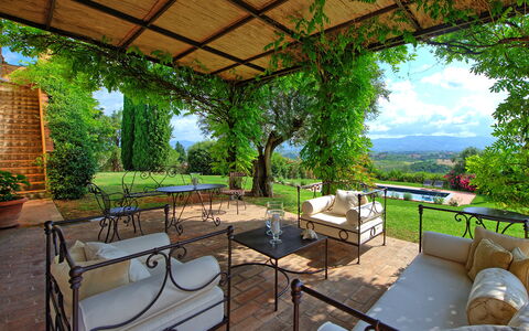 Villa Marliana: Plant, Property, Shade, Flowerpot, Interior Design, Outdoor Furniture, Chair, Houseplant, Tree, Table