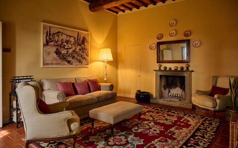 Villa Marliana: Furniture, Interior Design, Flooring, Wall, Floor, Room, Couch, Wood, Living Room, Ceiling