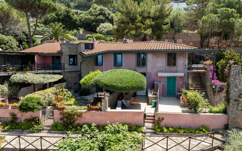 Argentarola House, Porto Santo Stefano, Seaview An: Plant, Window, Building, Tree, Vegetation, House, Neighbourhood, Biome, Urban Design, Flower