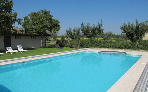Villa Assisi: Water, Sky, Property, Plant, Swimming Pool, Azure, Shade, Rectangle, Building, Tree