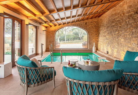 Villa Bartolomeo: Furniture, Table, Green, Azure, Wood, Interior Design, Window, Chair, Floor, Flooring