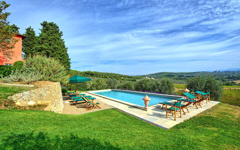 Villa Cona: Cloud, Water, Sky, Plant, Natural Landscape, Tree, Outdoor Furniture, Land Lot, Swimming Pool, Cottage