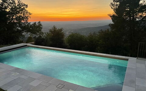 Villa Luana: Water, Sky, Property, Daytime, Swimming Pool, Plant, Azure, Rectangle, Shade, Tree