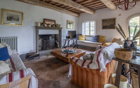 La Casa Dei Limoni, Camaiore, Pet Friendly, Wifi: Furniture, Wall, Wood, Flooring, Interior Design, Chair, Home, Living Room, Couch, Table
