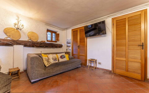 Casale Il Farro - Camaiore, Toscana: Property, Furniture, Plant, Wood, Lighting, Orange, Interior Design, Building, Comfort, House