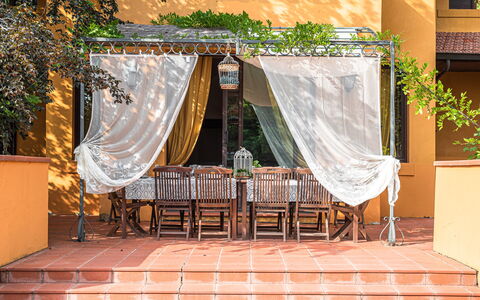 Tenuta De Paoli - Chianni, Pool, Wifi, Privacy, To: Property, Furniture, Decoration, Chair, Textile, Shade, Interior Design, Wood, Table, Plant