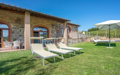 Le Masse - Greve In Chianti, Toscana: Sky, Plant, Building, Shade, Land Lot, Chair, Outdoor Furniture, Grass, Leisure, Landscape