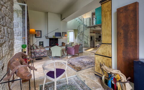 Villa Maestosa - Camaiore, Toscana: Picture Frame, Azure, Couch, Interior Design, Wood, Building, Floor, Flooring, Living Room, House