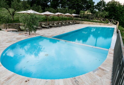 Villa Niccione: Water, Plant, Swimming Pool, Azure, Tree, Rectangle, Shade, Aqua, Composite Material, Leisure