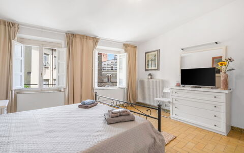 Lucca Old Town Apartment - Lucca, Toscana: Property, Furniture, Building, Cabinetry, Comfort, Wood, Window, Lighting, Interior Design, Drawer