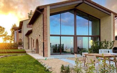 Pendolino Spereto Apartment With Pool, Montaione: Cloud, Sky, Plant, Property, Building, Window, Shade, Wood, Land Lot, Table